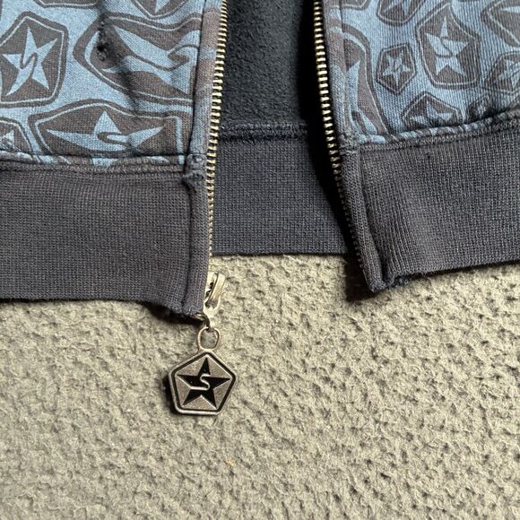 Vintage Y2K SESSIONS Womens XS Full Zip Hoodie Sweatshirt Snowboard Skate AOP - Picture 5 of 15